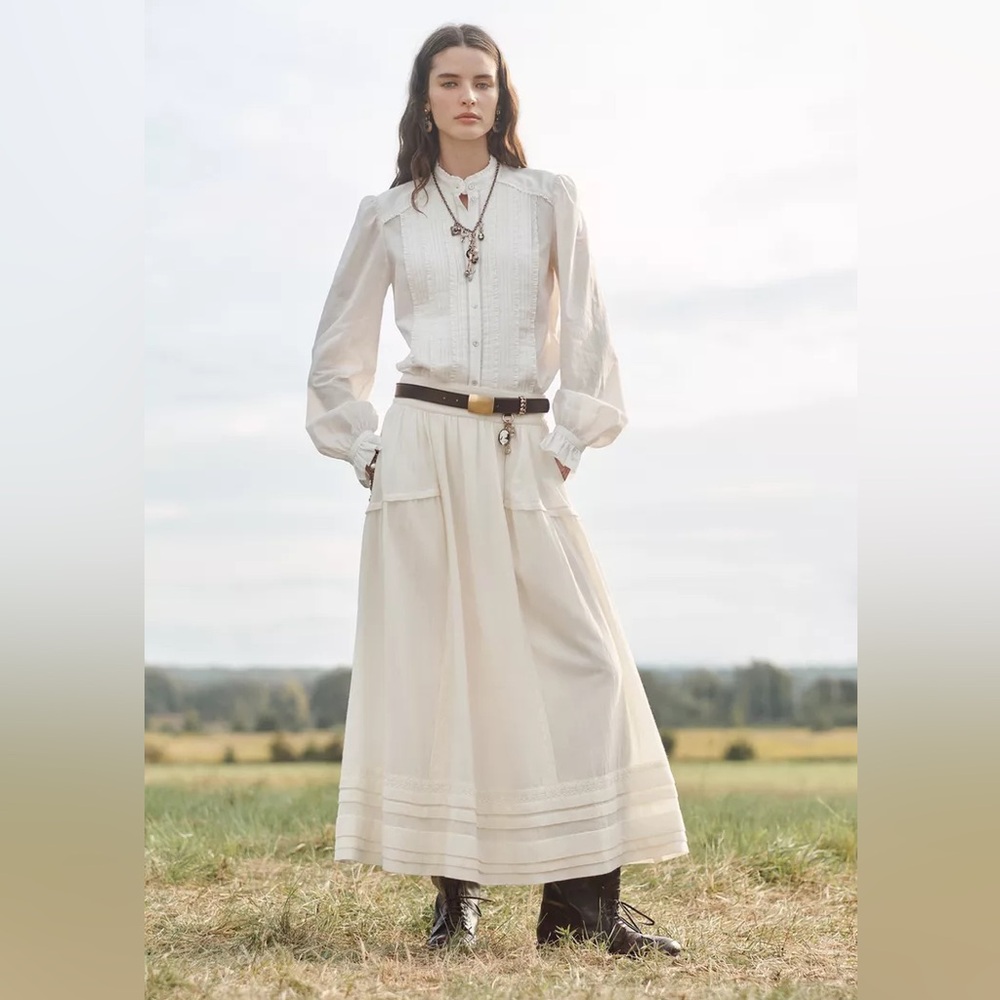 Zara Cream Maxi Skirt